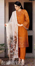 3 Pcs Women’s Unstitched Linen Embroidered Suit