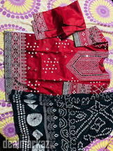 A best maroon color embroided suit for sale