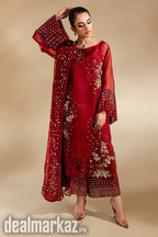 NUREH FESTIVE EMBROIDERED MASTER REPLICA| UNSTITCHED ORGENZA DRESS