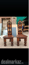 2 Chairs . Antique design. Pure seasoned wood.