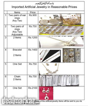 Imported Artificial Jewelry in Reasonable Prices with gift