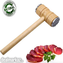 Wooden Meat Tenderizer Mallet Double Sided Aluminum Meat Hammer