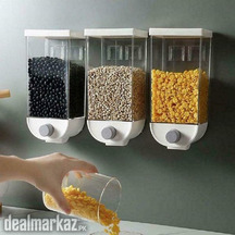 Wall Mounted Grain Dispenser Food Snack Storage Box Clear 1000ml
