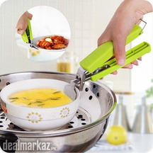Stainless Steel Anti Hot Pot Pan Plate Bowl Gripper Clip
