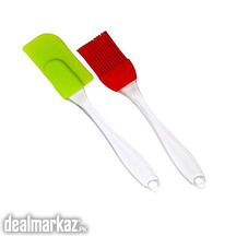Small Silicone Brush and Spatula Set 2pcs