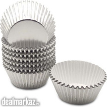 Silver Cupcake Liners 100pcs Muffin Foil Baking Cups