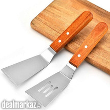 2pcs Set Slotted Fish Spatula Griddle Scraper and Pancake Flipper or H