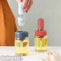 2 In 1 Glass Oil Bottle with Silicone Brush