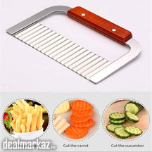 Crinkle Potato Cutter Wavy Chopper Knife Stainless Steel Blade