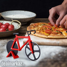 Bicycle Pizza Cutter Non-stick Dual Stainless Steel Cutting Wheels
