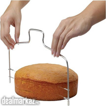 Adjustable 2 Wire Layer Cake Cutter and Leveler Stainless Steel