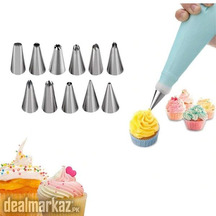12 pcs Cake Decorating Nozzle with Piping Bag