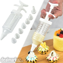 8pcs Plastic Baking Piping Nozzle Dispenser Icing Pastry Decoration To