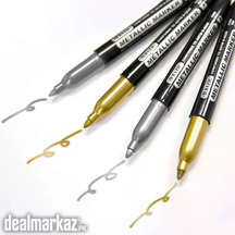 Artisan - 2 Pcs Combo Pack - 1 Pc Golden And 1Pc Silver Metallic Marke