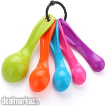 5 in 1 Colorful Plastic Tea Flour Coffee Measuring Spoons