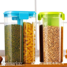 2 Portions Airtight Food Storage Container Jar