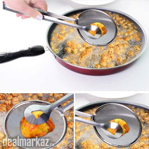 2 in 1 Fry Tool Filter Spoon Snack Strainer with Clip Oil Frying