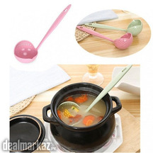2 in 1 Filter Colander Hot Pot Porridge Soup Long Handle
