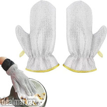 1 Pair Wire Dishwashing Gloves Kitchen Cleaning