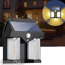 Motion Sensor Solar Powered Wall Light Lamp with 3 Lighting Modes