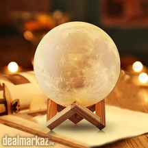 Moon Lamp with 16 Colors LED Night Light with Stand USB Rechargeable