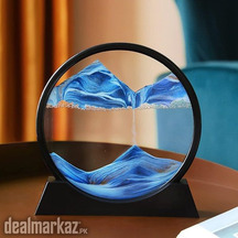 3D Flowing Sand Painting Natural Landscape Dynamic Art Round Glass