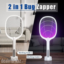 2 in 1 Mosquito Racket Rechargeable Fly Swatter Automatic Mosquito Rac
