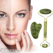Natural Jade Stone Roller Scraping Massage for Eyes Neck Body Wrinkles