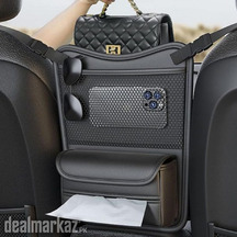 Multifunctional Seat Back Car Tissue Box Leather Car Seat Organizer Ba
