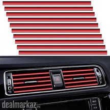 10 Pieces Red Universal Car Air Conditioner Vent Trim Decoration Strip