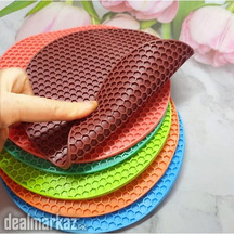 Thick Round Silicone Pot Holders Mat Heat Resistant Non Slip