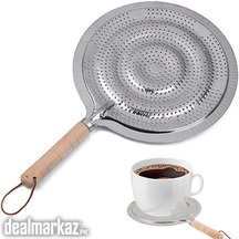 Simmer Ring Pan Mat Round Heat Diffuser with Wooden Handle