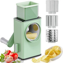 Rotary Vegetable Cutter Hand Cranked Multi Function Tool Peeling Machi