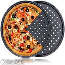 Pizza Pan With Holes Carbon Steel Perforated Non Stick Tray