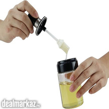 Oil Bottle with Silicone Brush for Cooking BBQ Kitchen