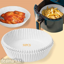 50pcs Air Fryer Disposable Paper Liner Non Toxic & Non Stick White
