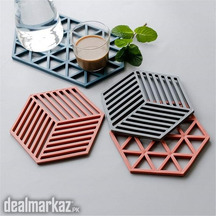 4 Pack Silicone Table Mats Heat Resistant Hot Pans Non Slip Pot Holder