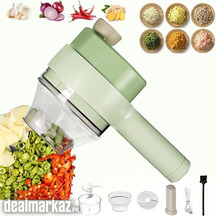 4 in 1 Handheld Electric Vegetable Cutter Set Garlic Chopper