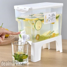 3.5L Drink Dispenser with Stand Large Capacity Refrigerator Plastic Be