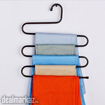 Metal S Shape 5 Layers Magic Pants Hanger