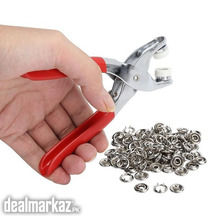 Hand Pliers Press Kit Stainless Steel Fasteners Set Craft Sewing Hand