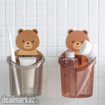 Bear Toothbrush Holder Cup Wall Mounted