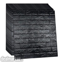 3D Black Brick Foam Sheet Wall Stickers Self Adhesive