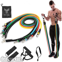 11 Pcs band Fitness Resistance Set with Stackable Exercise Bands