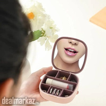 Jewelry Box Mini Portable Storage with Mirror Stress resistance