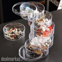 Acrylic 360 Degree Creative Rotating Jewelry Box Organizer