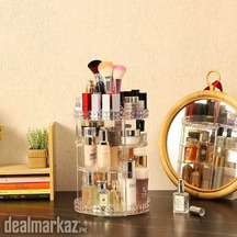 360 Rotating Makeup Organizer Clear Round Spinning Skincare
