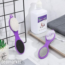 4 in 1 Pedicure Tool Foot Scrubber Brush Foot File