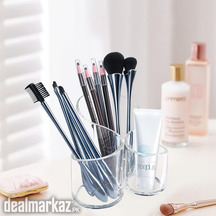 Acrylic 3 Compartment Wavy Makeup Organizer
