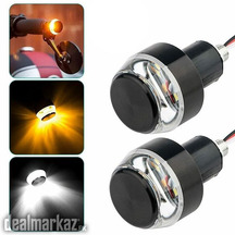 Universal Handle Bar Dual Led DRL Turn Signal Indicator Light for Bike